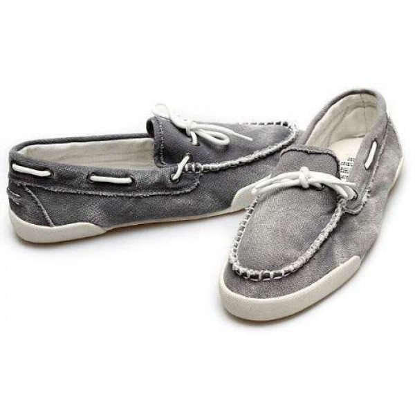 Chaussures Bateau Homme Fashion Slippers Jean Denim Style Gris